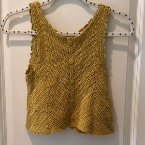 Yellow Knit Girls Top
